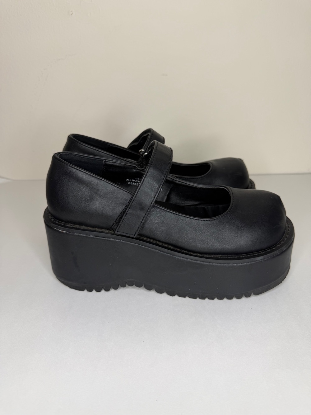 Demonia Black Platform Mary Jane Goth Shoes Womens Size 8